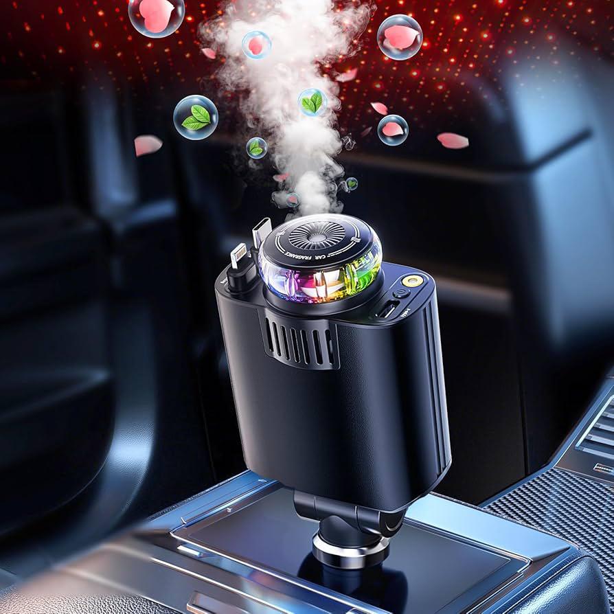 Chargeur Voiture Rapide & Purificateur d’Air Aromatique