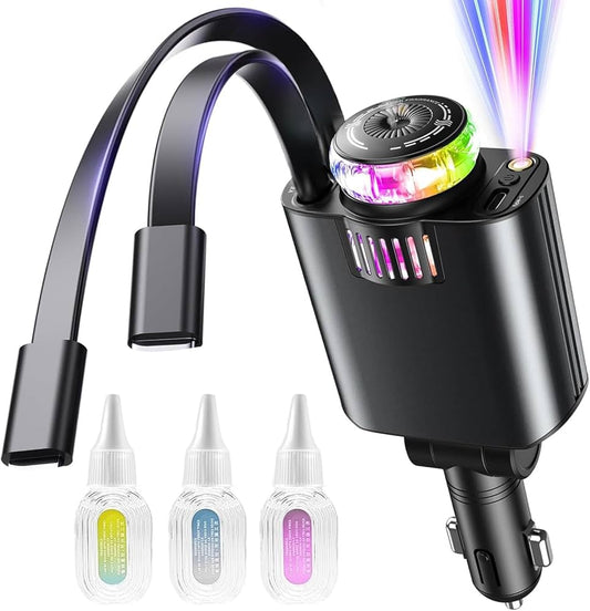 Chargeur Voiture Rapide & Purificateur d’Air Aromatique